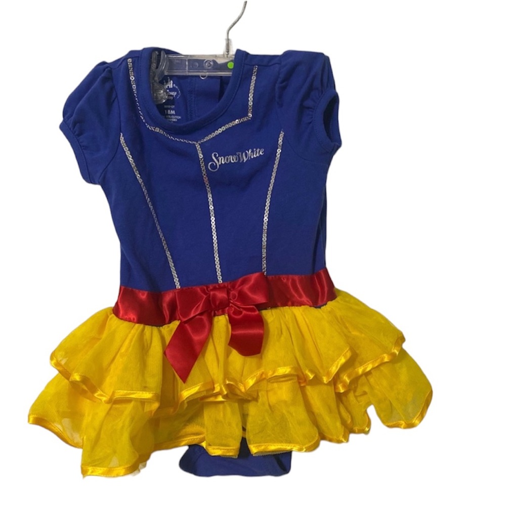 Disney Baby Girl Snow White Princess Tutu Dress Onesie Bodysuit Size 18M